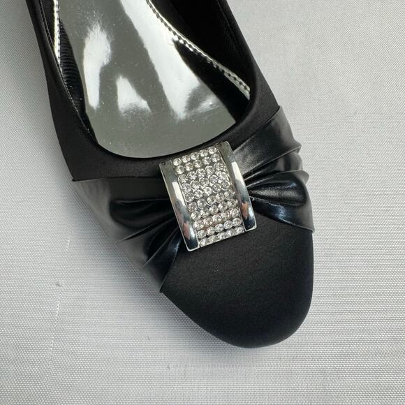 Easy Street Alive 5 Eloise Heels Women's Size 6.5 Black Satin - Picture 6 of 12